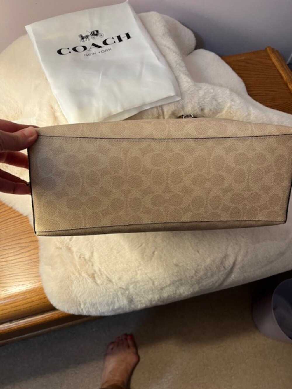 COACH -Signature Canvas Tote Handbag - Picture 9 of 10
